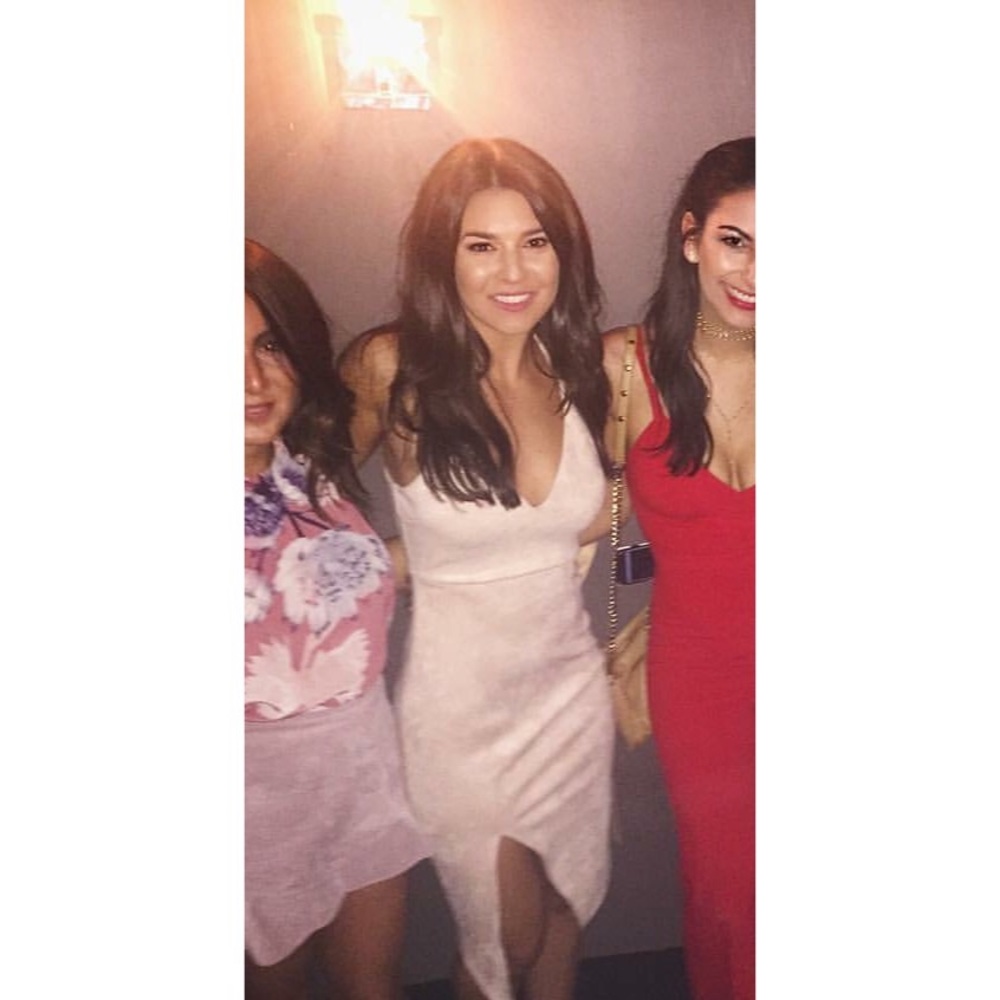 LF / SEEK Light Pink Microsuede Midi Dress